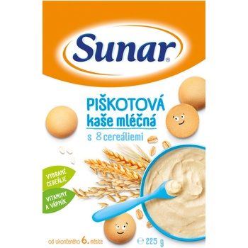 Sunar Mléčná kaše multicereální piškotová 225 g