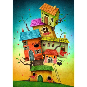 Image 1 of Enjoy - Puzzle Fairy Tale Houses - 1 000 piese