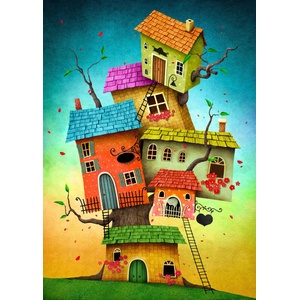 Enjoy - Puzzle Fairy Tale Houses - 1 000 piese