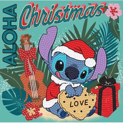 Pohľadnica Vianočný pozdrav Disney vykladanie z diamantov