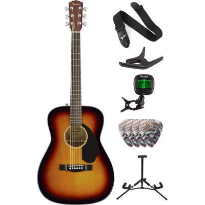 Fender CC-60S Concert WN Deluxe SET Сунбурст Джъмбо китара