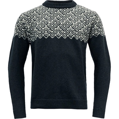 Devold Bjørnøya Sweater Crew Neck ink/offwhite