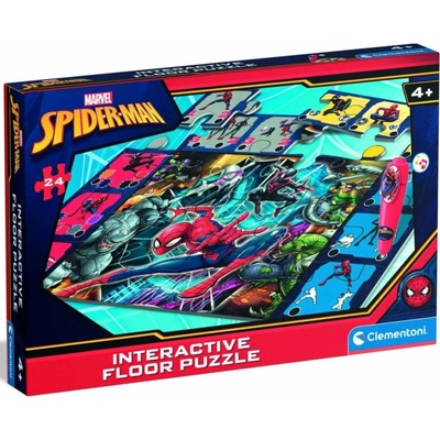 CLEMENTONI Podlahové s interaktivním perem Spiderman 24 dílků