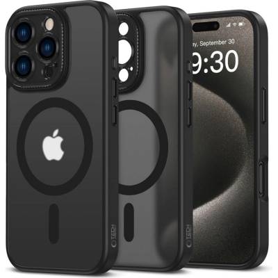 Tech-Protect Кейс с MagSafe и защита на камерата за iPhone 16 Pro Max от Tech-Protect MagCam - Matte Black (5906302311699)