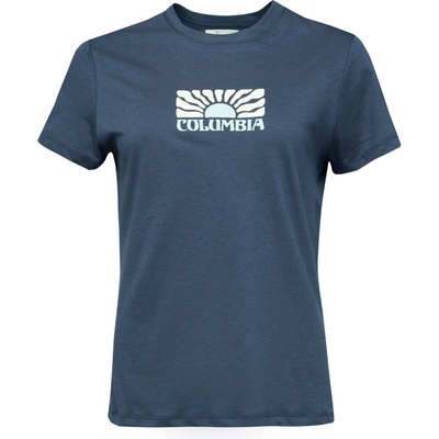 Columbia Dámske tričko RUBY SPRINGS GRAPHIC FITTED SS tmavo modrá Svetlomodrá Biela