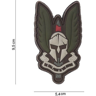Plastové 3D patche 3D gumová nášivka PVC Spartan #10097