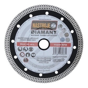 Nástroje cz Kotouč diamantový 180 x 1,6 x 22,2 mm IM-DK-TM180