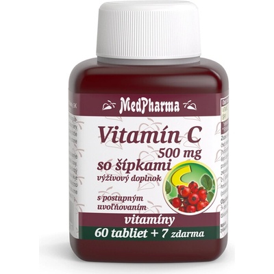 MedPharma VITAMÍN C 500MG so šípkami 67 tabliet