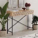 TopMebel Конзола Heaton TopMebel метал-меламин в цвят сапфирен дъб 110x35, 6x90cm