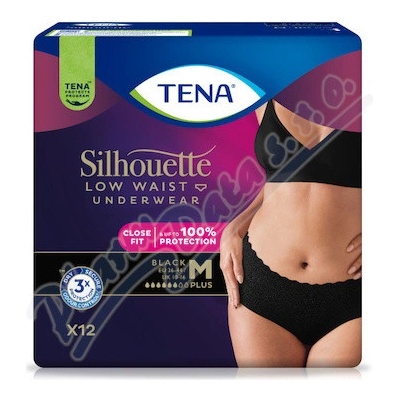 TENA Silhouette Plus Black M 12 ks 780201