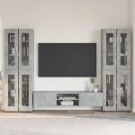 vidaXL Комплект ТВ шкаф FLORIN 3 бр. Циментено сиво (3397987)