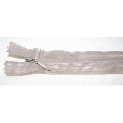 Zips krytý nedeliteľný 25cm capucino