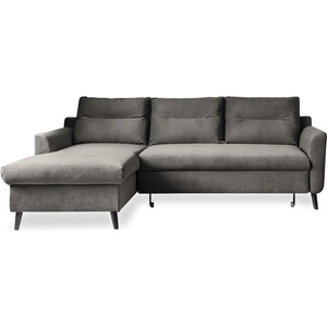 Miuform Тъмносиво кадифено ъглово канапе, ляв ъгъл Stylish Stan - Miuform (Stylish Stan LCBKL-2QR OTT25)