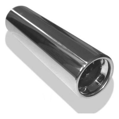 FOX Nerezová koncovka výfuku na zváranie / Typ 13 / okruhlá / zafalcovaná / rovná / v priemere 80 mm / Dĺžka 300 mm