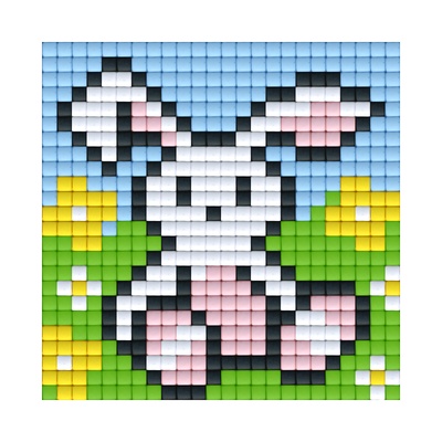 Bright Toys Мозайка с пиксели Bright Toys, 24x24 пиксела - Зайче (BT24007)