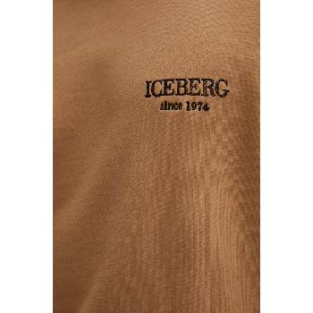 Iceberg Памучен суичър Iceberg в бежово с апликация E011 6300 (E0116300)