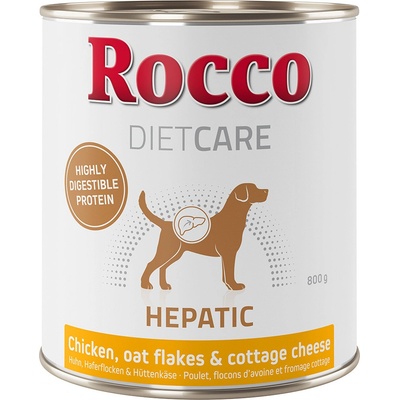 Rocco Diet Care Hepatic kuřecí s ovesnými vločkami a sýrem cottage 6 x 800 g