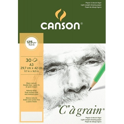 Canson C grain skicák lepený na krátké straně 125g/m2 30 archů A3