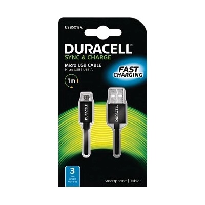 DURACELL - napájecí a synchronizační kabel pro Micro USB zařízení 1m