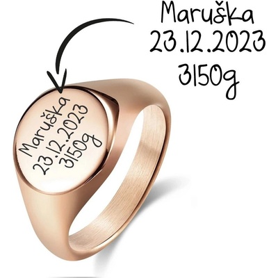 Šperky4U Personalizovaný ocelový prsten OPR310RD