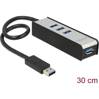 Delock USB 3.0 HUB с 4 външни порта Aluline (62534)