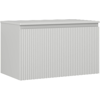 Mexen Rivel шкаф за баня под мивка 80 см с плот, 1 чекмедже, набразден, сив мат - 91A20-08047-1-BFC62 (91A20-08047-1-BFC62)