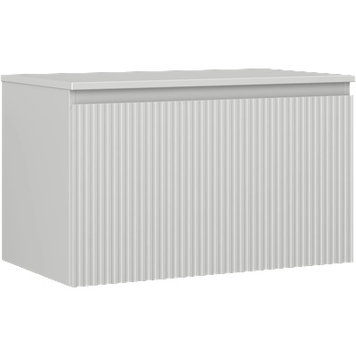 Mexen Rivel шкаф за баня под мивка 80 см с плот, 1 чекмедже, набразден, сив мат - 91A20-08047-1-BFC62 (91A20-08047-1-BFC62)