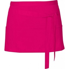 Link Kitchen Wear Krátká barmanská zástěra se třEma předníma kapsama Hot Pink Pantone 241c X983