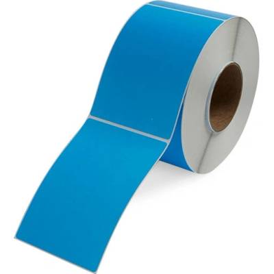 Papierová Etiketa 105 mm x 75 mm, Matný papier, Modrá, Dutinka 40 mm, 1000 ks/kotúč, Permanentné lepidlo