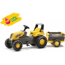 Rolly Toys šliapací traktor Rolly Junior s Farm vlečkou žltý