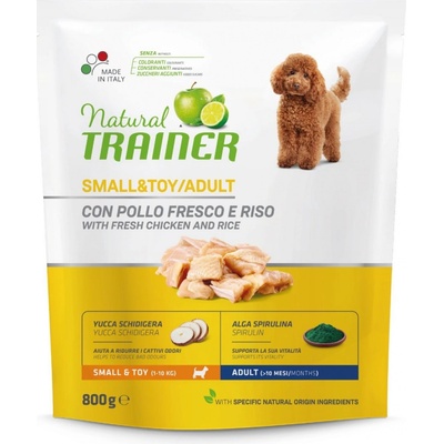 Trainer Natural Small & Toy Adult kuře a rýže 0,8 kg