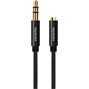 SWISSTEN Аудио адаптер Swissten - Jack / Jack 3.5mm - Черен KP32727