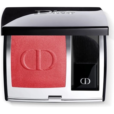 DIOR Rouge Blush kompaktní tvářenka se štětcem a zrcátkem 999 Satin 6 g