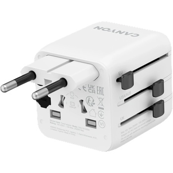 CANYON Travel Adapter OnTour One EU/UK/US/AUS White (CNS-TA1005W)