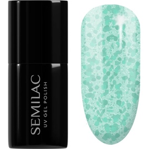 Semilac UV Hybrid Crushed_ICE гел лак за нокти с използване на UV/LED лампа цвят 495 Mint Glacier 7ml
