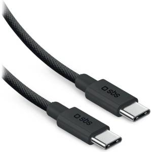 SBS lacablebrdtcc2m240k usb кабел usb 2.0 2 м usb c 0, 48 Гбит/с 240 w Черен (lacablebrdtcc2m240k)