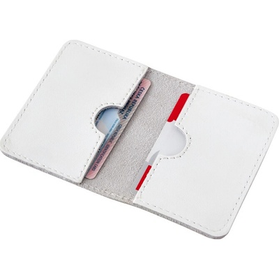 Kožené pouzdro na karty a doklady - bílé deluxe – Zbozi.Blesk.cz