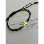  Златен кръст с черен конец за мъж - kathrynbracelets - 80,42 лв