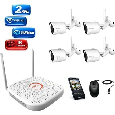 Amiko Wifi 4 kamerový set FullHD 2Mpix Tube 3201K4