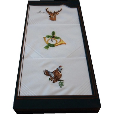 Myslivecké látkové kapesníky 3ks