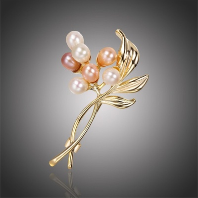 Éternelle brož se sladkovodními perlami Cecelia B2160 zlatá