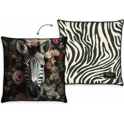Sconto Vankúš WILD FLOWER zebra 50x50