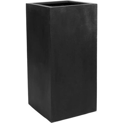 Pottery Pots květináč Bouvy M Black Natural Fiberstone 30 x 30 x 60 cm