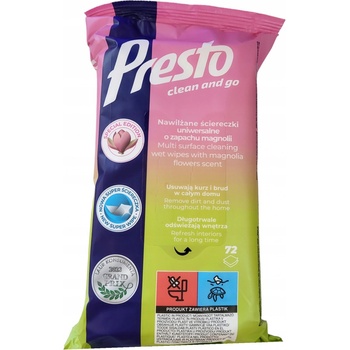 Presto vlhčené utierky univerzal 72ks