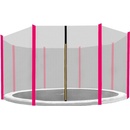 Aga Ochranná síť 366 cm na 8 tyčí černá síť/růžová