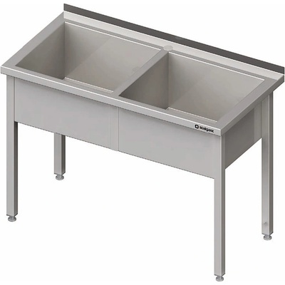 Stalgast 981377150 Stůl nerezový s vanou dvoukomorovou s hloubkou 300 mm 1500x700x850 mm