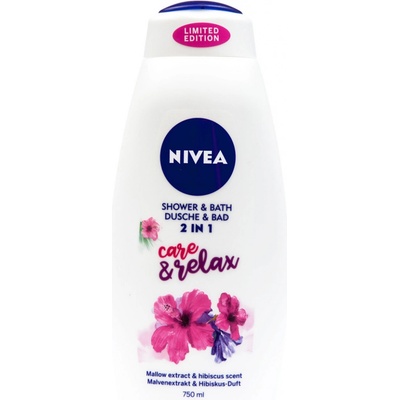 Nivea Care & Relax sprchový gel a pěna do koupele 750 ml
