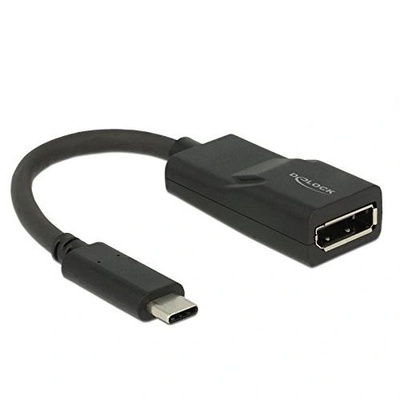 Delock 62748 Adapter USB Type-C csatlakozódugóval > Displayport csatlakozóhüvellyel (DP váltakozó mód) 4K 60 Hz (DL62748) (DL62748)