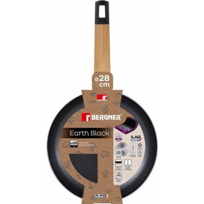 Bergner Pánev s nepřilnavým povrchem 28 cm Earth Black BG-34624-BK