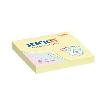 STICKN-HOPAX Samolepiaci bloček 76x76mm mix pastelových farieb